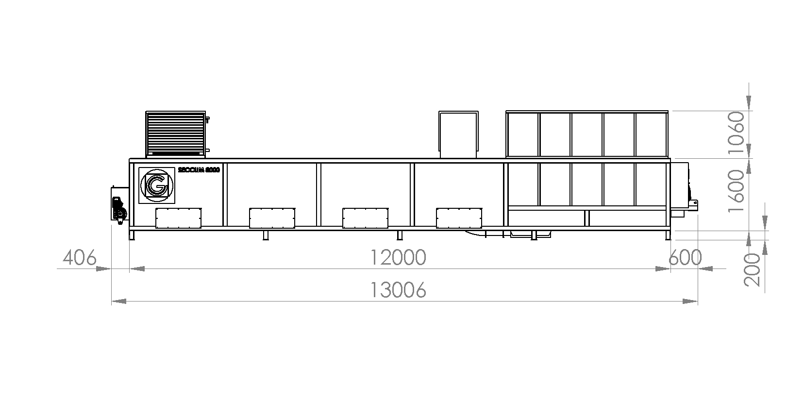 Layout Seccum 8000 con misure 1