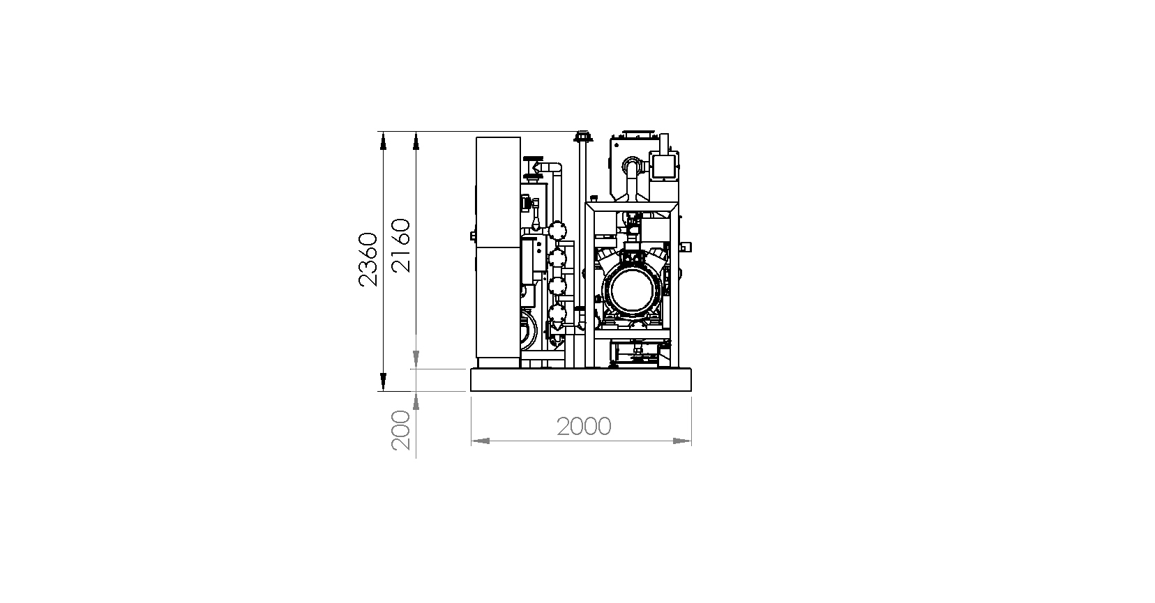 Layout Skid versione con misure 3