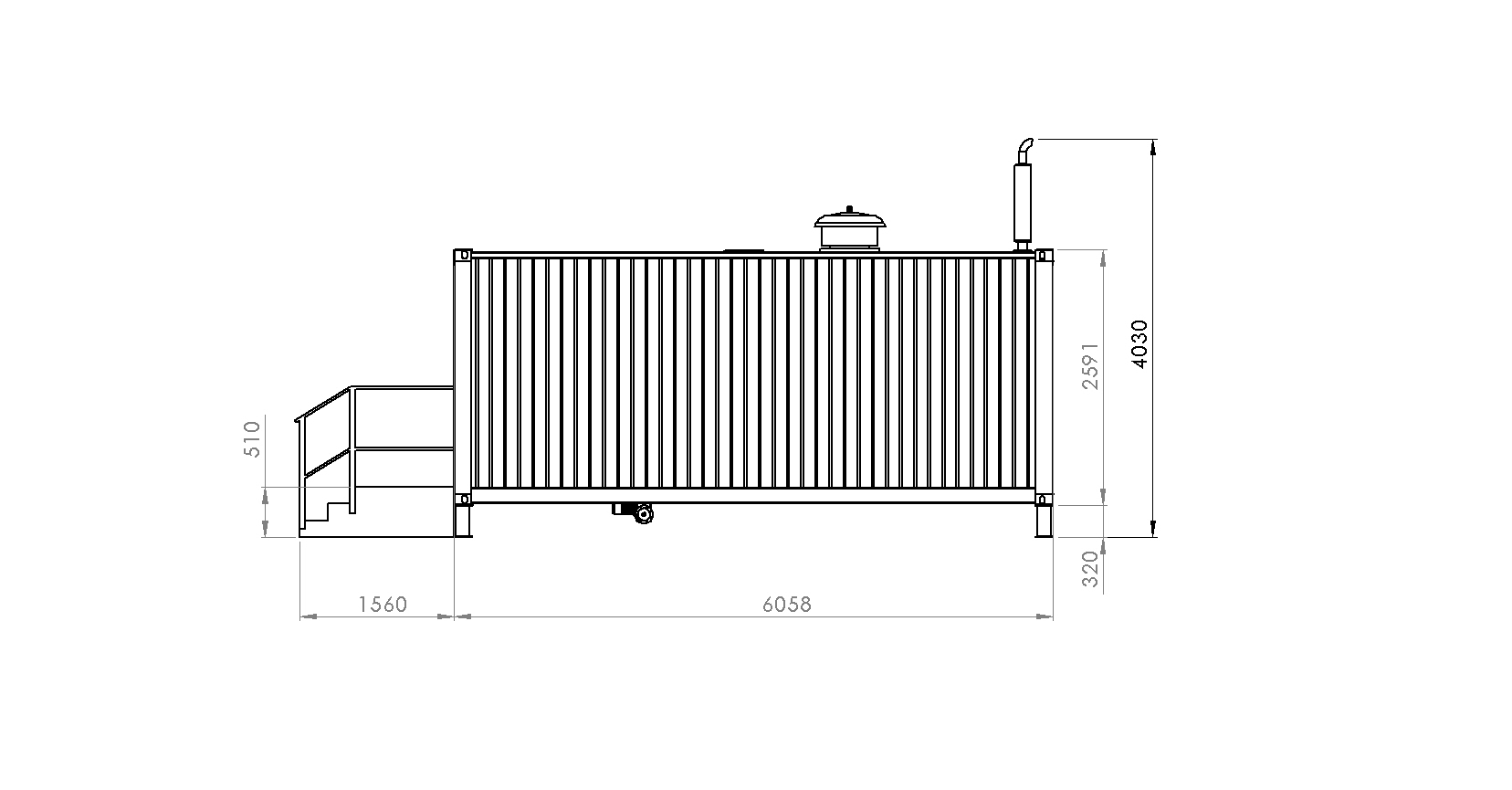 Layout container 20P con misure 2
