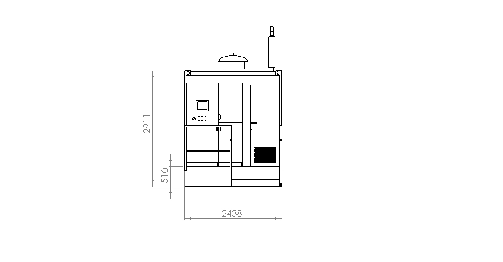 Layout container 20P con misure 3