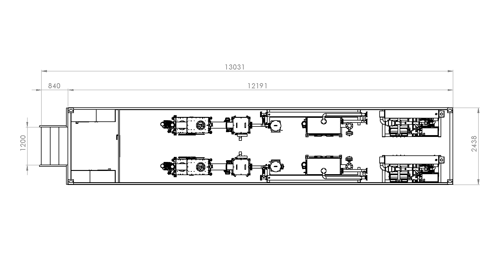 Layout container 40P con misure 1