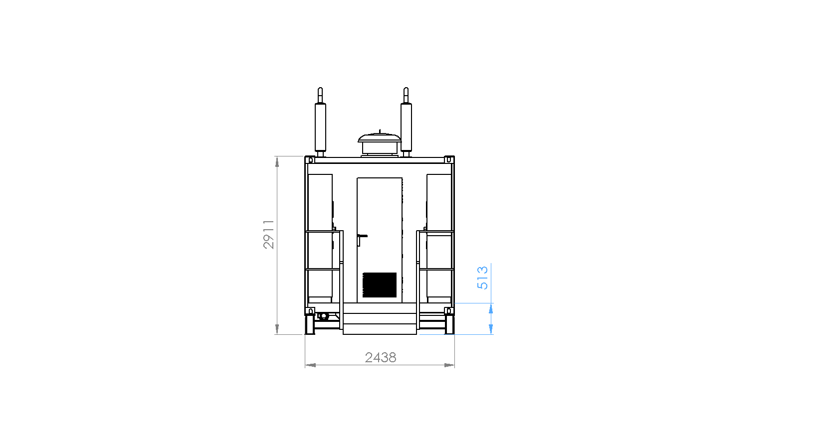 Layout container 40P con misure 3